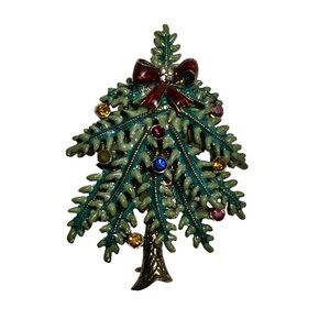 Avon Christmas Tree Brooch vintage by Avon